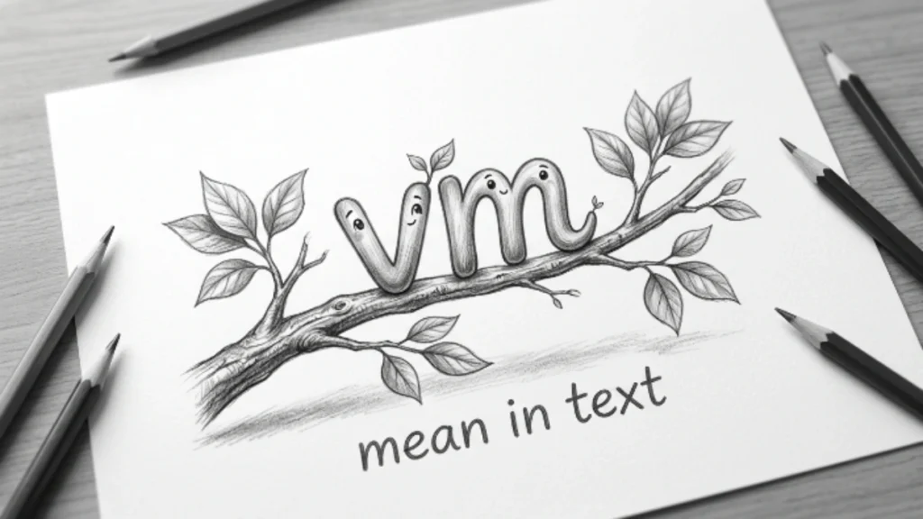 vm mean in text